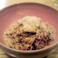 Enoki mushroom noodle dish. at Please in Cincinnati