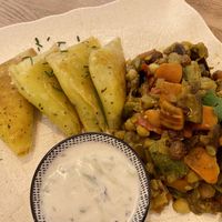 Samosas made with potato  at Cooking Colours in Metz