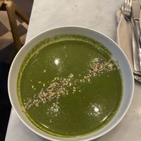 Green soup   at Maisie Cafe in Paris