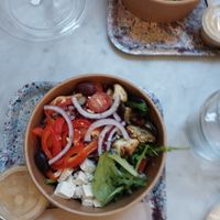 Aubergine rice salad at Maisie Cafe in Paris