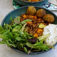 Falafel w/red rice at Maisie Cafe in Paris