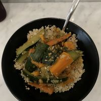 dish of the day — quinoa with vegetables at Maisie Cafe in Paris