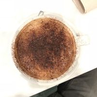 cappuccino on almond milk at Maisie Cafe in Paris