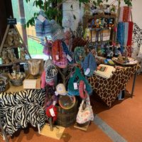 Small gift shop in cafe.  at Africafe at Fife Zoo in Cupar