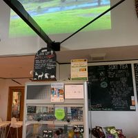 Many juice, tea and coffee options.  at Africafe at Fife Zoo in Cupar