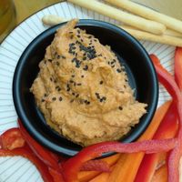 Hummus de tomate seco at La Libelula in Cordoba
