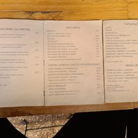 Menu at Mimimi in Granada