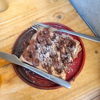 Gofre. Pequeño y con textura de pancake. Muy lejos de ser un gofre. at Mimimi in Granada