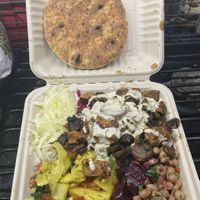 Swarma plate  at Falafel St. Jacques in Montreal