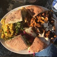 Assiette Hummus Végé Shishtaouk at Falafel St. Jacques in Montreal