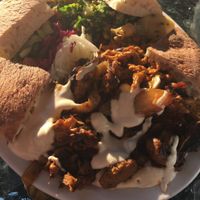 Assiette Hummus Végé Shishtaouk at Falafel St. Jacques in Montreal