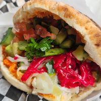 Falafel sandwich at Falafel St. Jacques in Montreal