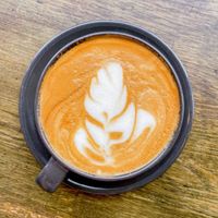 coconut flat white at The V & V Cafe in Glasgow