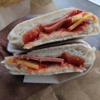 Ham and cheese panini at The V & V Cafe in Glasgow