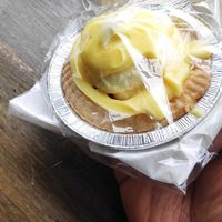 Pineapple flavour cream cake at The V & V Cafe in Glasgow