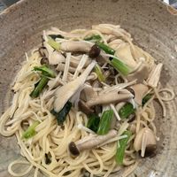 Mushroom pasta   at Vegetus Sara in Kagoshima