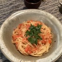 tomatoes spagetti at Vegetus Sara in Kagoshima