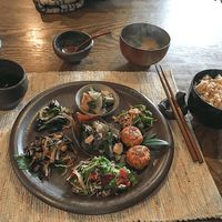 Vegan meal set at Vegetus Sara in Kagoshima