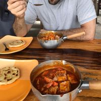 tofu and beans breakfast at Villa Sandra in Malapascua Island