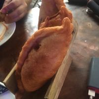 Samosas (the pastry is a bit doughnut like, so don’t expect entirely savoury) at Villa Sandra in Malapascua Island