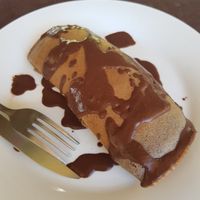 Chocolate and banana pancake at Villa Sandra in Malapascua Island