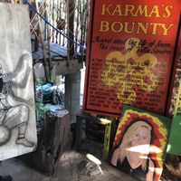 Local art and from people who have stayed at the hostel  at Villa Sandra in Malapascua Island