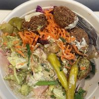 Falafel and guacamole box. Guacamole wasn’t worth the extra price   at Pilpel - Fleet St in London