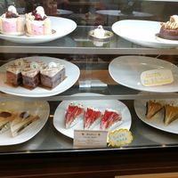 a lot of vegan, gluten-free cakes at hal cafe 229 in Kamakura