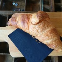 Vegan croissant at Grinder Coffee Lab in Ravenna