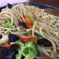 noodle hot plate  at Yuan Sheng Vegetable Restaurant in Siem Reap