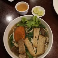 Noodle soup at Yuan Sheng Vegetable Restaurant in Siem Reap