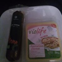 Chorizo and Violiofe mozzarella, perfect combination for a nice vegan pizza. at The Absolute Vegan in Dolphin Coast