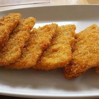 fried tempeh at Karuna Vittala Vegetarian in Batuan