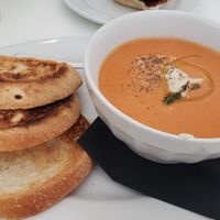 Tomato Bisque & Sourdough at Vegan Hills in Honolulu