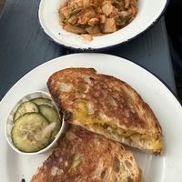 Vegan grilled cheese and kimchi  at The Canteen  in Provincetown