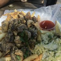 Mushrooms and chips at The Canteen  in Provincetown