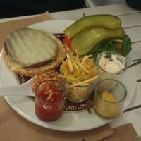 Shiitake and seitan vegetarian burguer, vegan also available. at Green Zone in Gijon