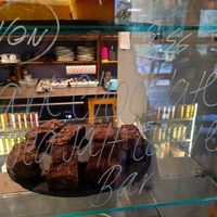 Vegan Dark Chocolate Sea Salt Cookie Bar. at Caffi Caban Cafe in Brynrefail