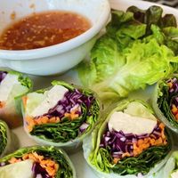 Fresh springrolls  at Tofu Kitchen in Koh Chang