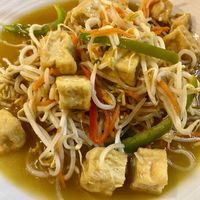 Fried tofu with bean sprouts   at Tofu Kitchen in Koh Chang