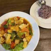 Sweet and sour tofu is really  at Tofu Kitchen in Koh Chang