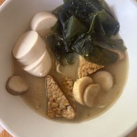 Warm bowl of Miso Ramen with seaweed, tofu and tempeh. This choice never goes wrong at the right kinda kitchen.  at Tofu Kitchen in Koh Chang