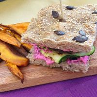 Veggie Sandwich with Sweetpotato at Cardamomo Cucina Vegana in Arona