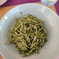 Pesto pasta at Cardamomo Cucina Vegana in Arona