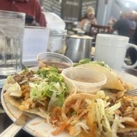 Raul’s Tacos and fresh coffee with almond milk  at Aunt Yese's Home Cooking in Garden Grove