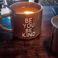 coffee with almond milk   at Aunt Yese's Home Cooking in Garden Grove