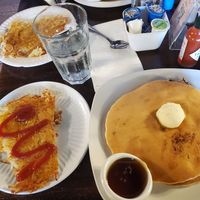 pancakes and side of hashbrowns at Aunt Yese's Home Cooking in Garden Grove