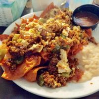 New off menu item, Vegan Chilaquiles! at Aunt Yese's Home Cooking in Garden Grove