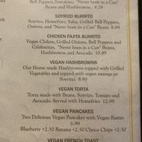 Vegan menu part two  at Aunt Yese's Home Cooking in Garden Grove