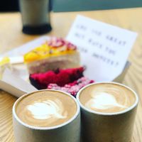 Soy flat white at Nutie Donuts in Balmain
